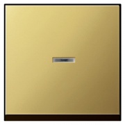 Клавиша 1-ая с подсветкой для выключателей и кнопок System 55 Gira латунь