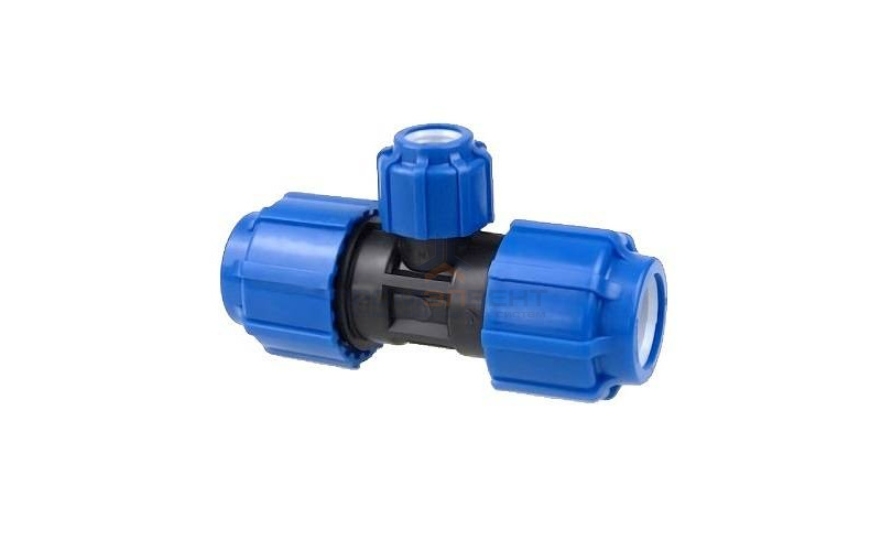 Тройник переходной Политэк  - 32 x 25 x 32 (винтовой, для труб ПНД)