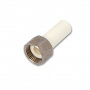 Штуцер с накидной гайкой KALDE - 32 x 1"1/4 (для полипропиленовых труб, цвет белый)