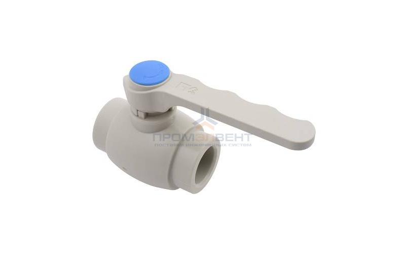 Кран шаровой FV-Plast - 40 (для полипропиленовых труб под пайку, цвет серый, ручка рычаг)