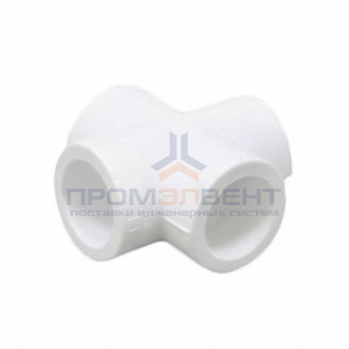 Крестовина Fusitek - 32 (для полипропиленовых труб под пайку, цвет белый)