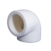 Отвод 90° KALDE - 75 (для полипропиленовых труб под пайку, цвет белый)