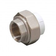 Переход на внутреннюю резьбу разъемный Fusitek - 20 x 1/2" (для полипропиленовых труб, цвет белый)