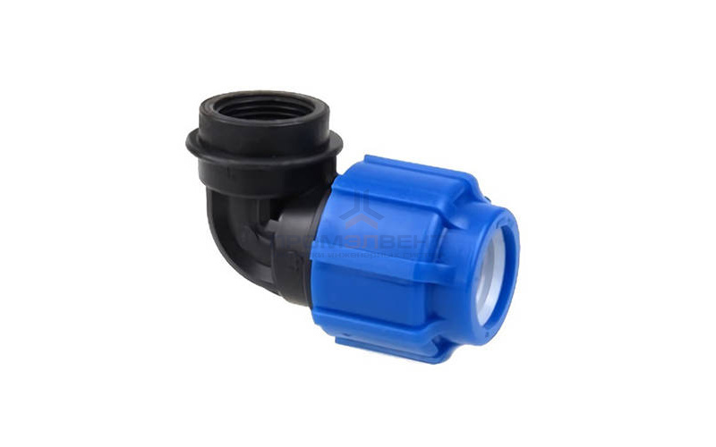 Переход на внутреннюю резьбу угловой Политэк - 25 x 3/4