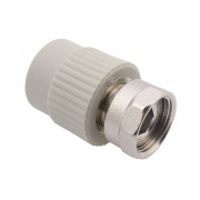 Переход на накидную гайку FV-Plast - 20 x 1/2" (усиленный, для полипропиленовых труб, цвет серый)