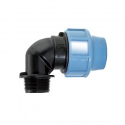 Переход на наружную резьбу угловой UNIDELTA 1008 - 32 x 3/4" (для труб ПНД, резьба пластиковая)