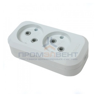 Колодка Makel 10А 2 розетки без заземления
