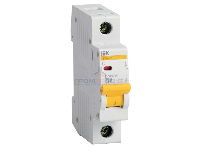 Автоматический выключатель ВА47-29 1Р 10А 4,5кА характеристика С ИЭК (автомат)