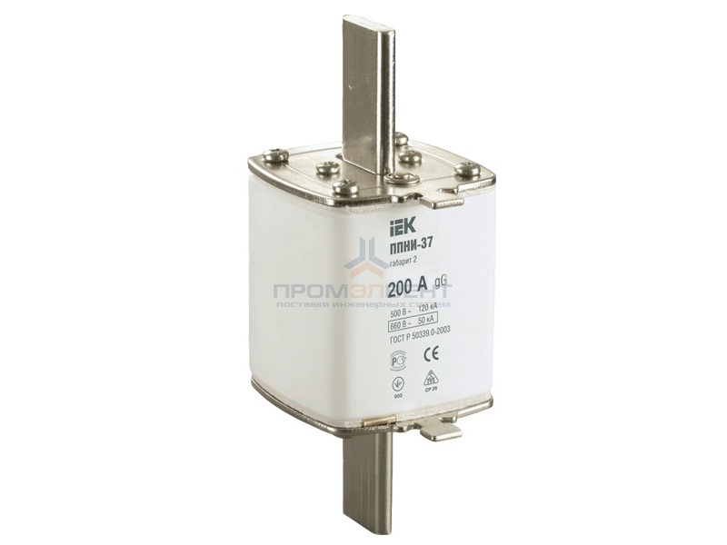 Плавкая вставка предохранителя ППНИ-37, габарит 2,  200А   ИЭК