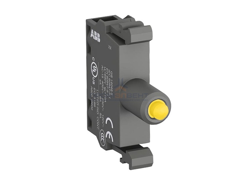 Патрон ABB MLBL-07Y со встроенным светодиодом желтый 230В AC