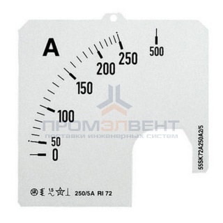 Шкала для амперметра ABB SCL-A5-500/72